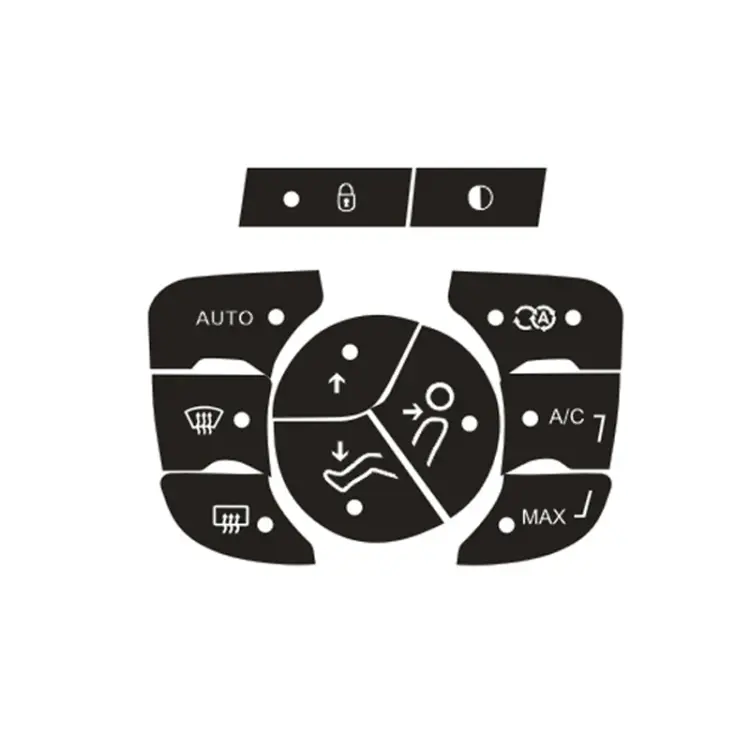 For Citroen C4L 2014-2018 Air Conditioning Door Lock Button Repair Sticker(Automatic AC)