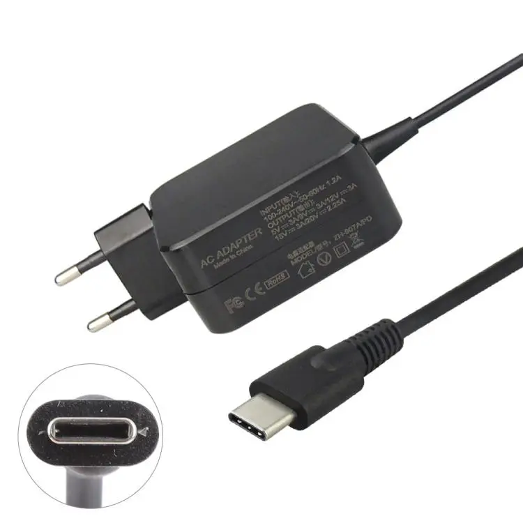 For Dell / HP / Xiaomi 45W Charger Type-c Super Fast Charging Source Adapter US Plug