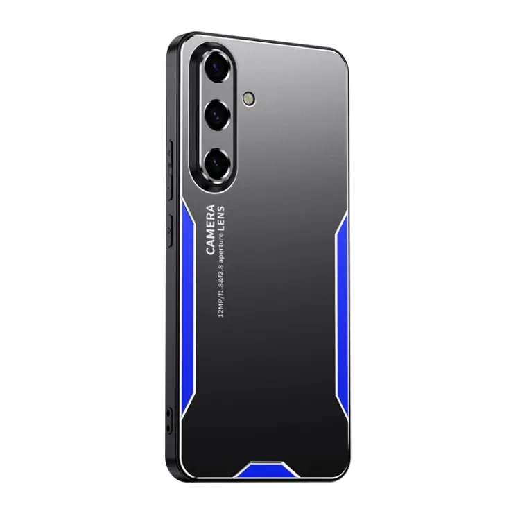 For Galaxy S24 5G Blade Series TPU Hybrid Metal Phone Case(Blue)