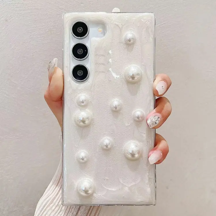 For Samsung Galaxy S23+ 5G Cream Gum Decoden TPU Phone Case(Pearl)