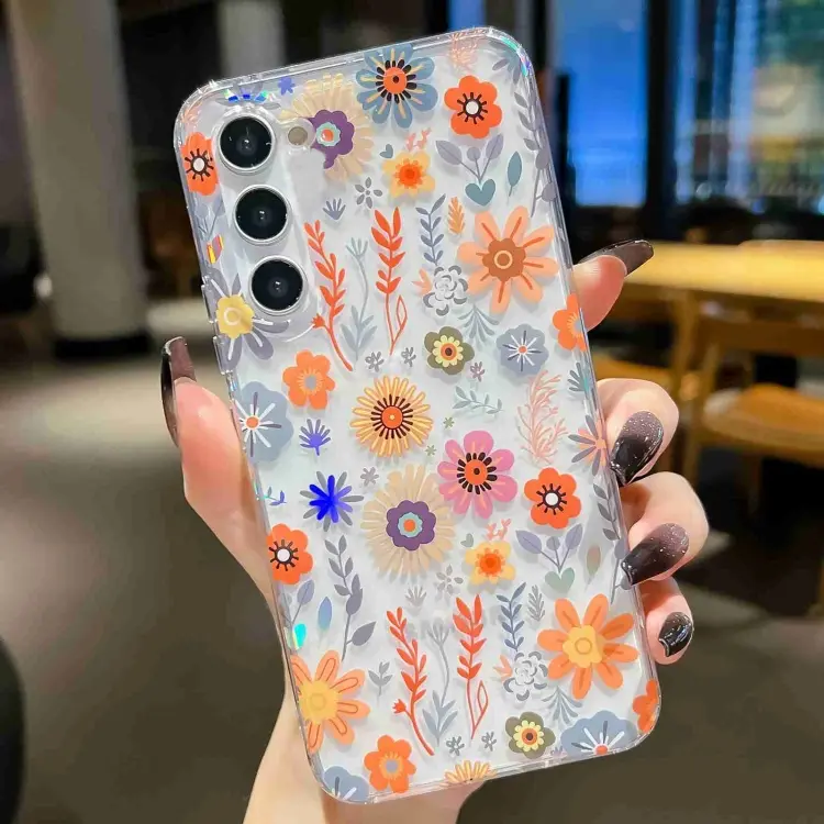 For Samsung Galaxy S23+ 5G Electroplated Symphony Phone Case(Chrysanthemum)