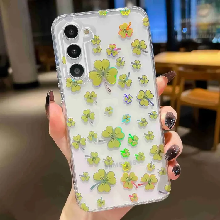 For Samsung Galaxy S23+ 5G Electroplated Symphony Phone Case(Four-leaf-clover)