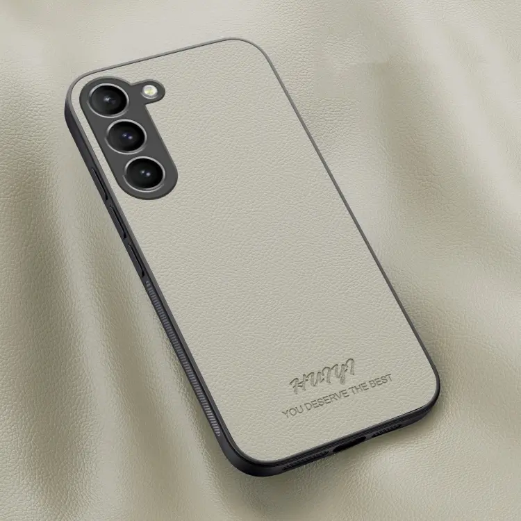 For Samsung Galaxy S23+ 5G HUIYI Leather Magnetic Phone Case(White)