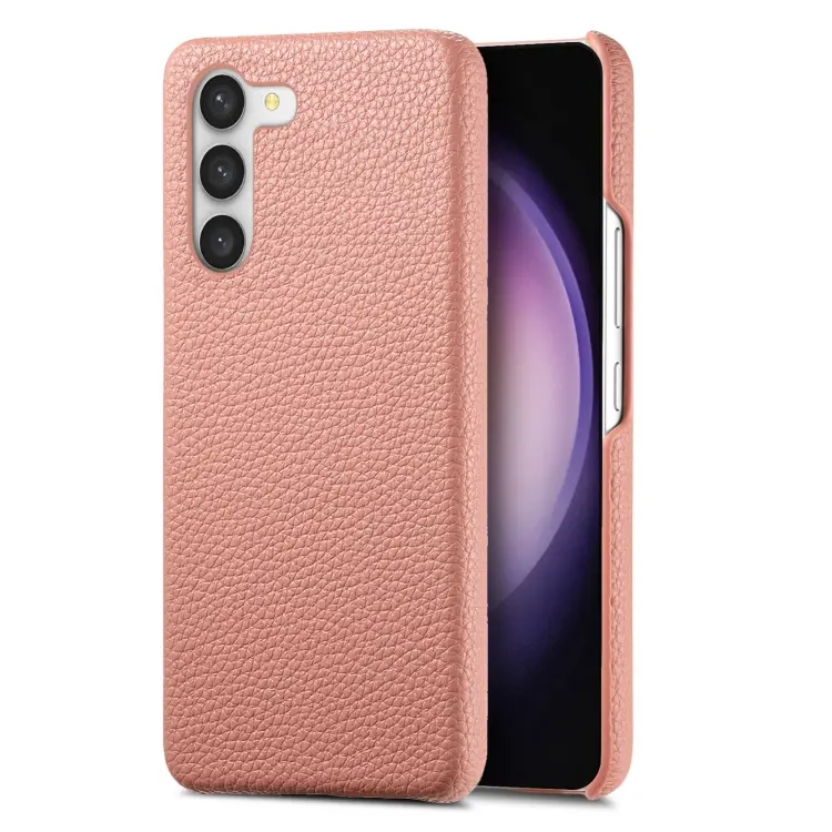 For Samsung Galaxy S23+ 5G Litchi Oil Edge Leather Back Phone Case(Pink)