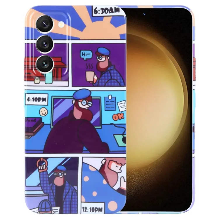 For Samsung Galaxy S23+ 5G Painted Pattern Precise Hole PC Phone Case(Working Uncle)