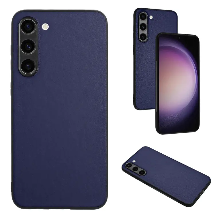 For Samsung Galaxy S23+ 5G R20 Leather Pattern Phone Single Case(Blue)