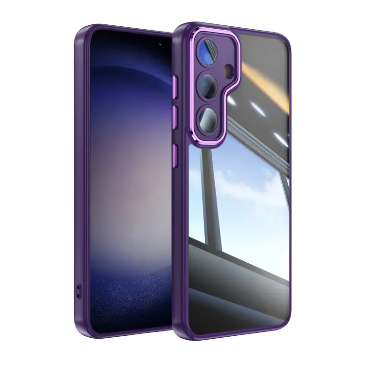 For Samsung Galaxy S24 5G Acrylic Hybrid TPU Armor Shockproof Phone Case(Purple)