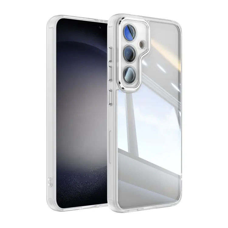 For Samsung Galaxy S24 5G Acrylic Hybrid TPU Armor Shockproof Phone Case(Transparent)