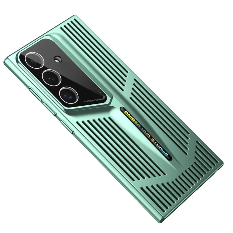 For Samsung Galaxy S24 5G Blade Cooling PC Full Coverage Phone Case(Cyan)