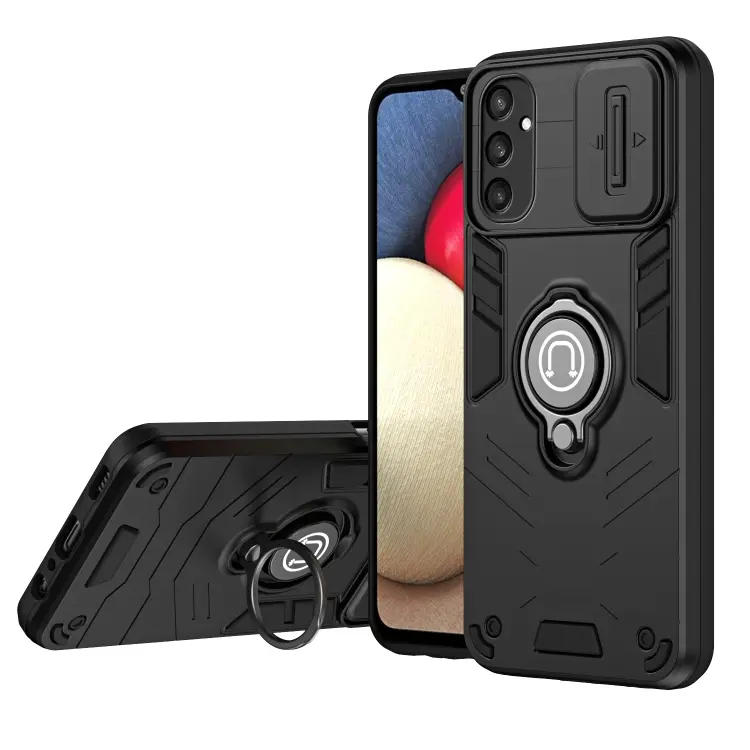 For Samsung Galaxy S24 5G Camshield Ring Holder Phone Case(Black)