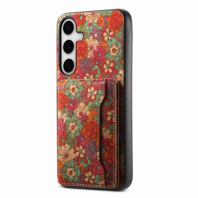 For Samsung Galaxy S24 5G Card Slot Holder Phone Case(Summer Red)