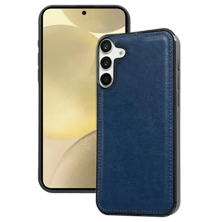 For Samsung Galaxy S24 5G Cowhide Texture Back Cover Phone Case(Royal Blue)