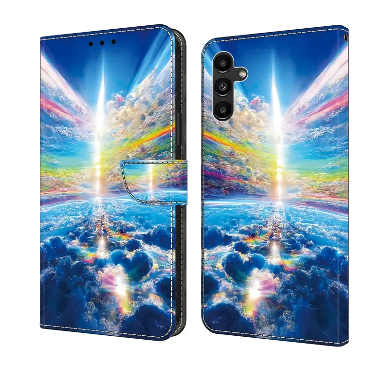 For Samsung Galaxy S24 5G Crystal Painted Leather Phone case(Colorful Sky)