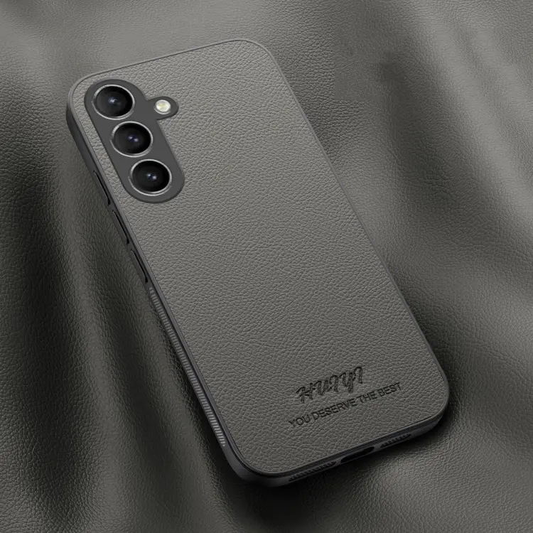 For Samsung Galaxy S24 5G HUIYI Leather Magnetic Phone Case(Grey)