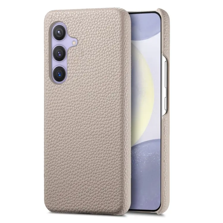 For Samsung Galaxy S24 5G Litchi Oil Edge Leather Back Phone Case(Khaki)