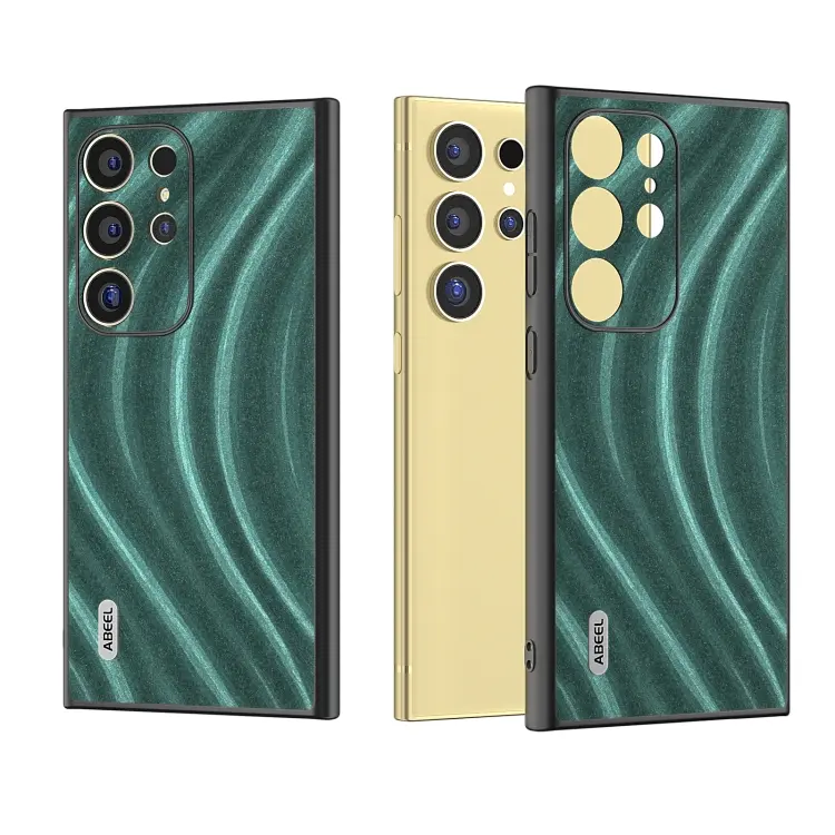 For Samsung Galaxy S24 Ultra 5G ABEEL Galactic Pattern Protective Phone Case(Green)