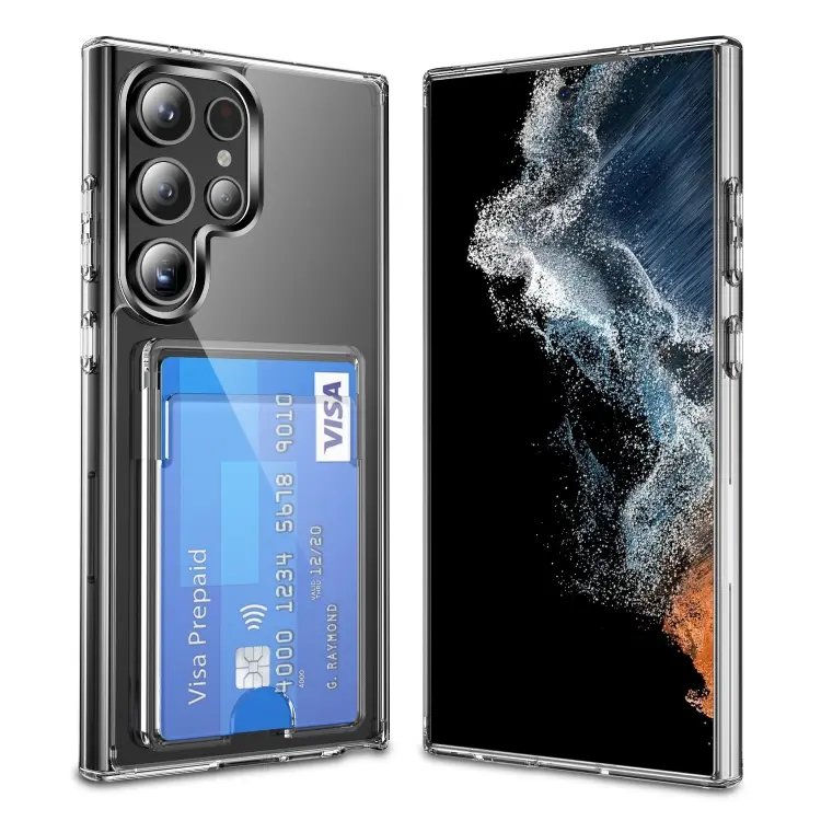 For Samsung Galaxy S24 Ultra 5G Crystal Clear Wallet Air Bag Phone Case(Transparent)