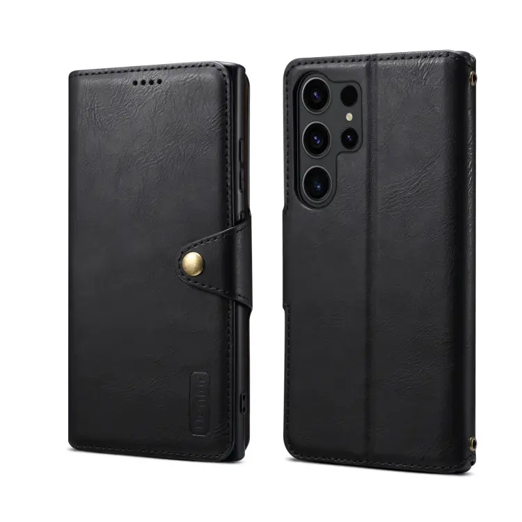 For Samsung Galaxy S24 Ultra 5G Denior Cowhide Texture Wallet Style Leather Phone Case(Black)