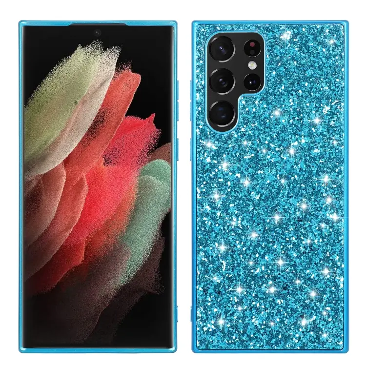 For Samsung Galaxy S24 Ultra 5G Glitter Powder TPU Phone Case(Blue)