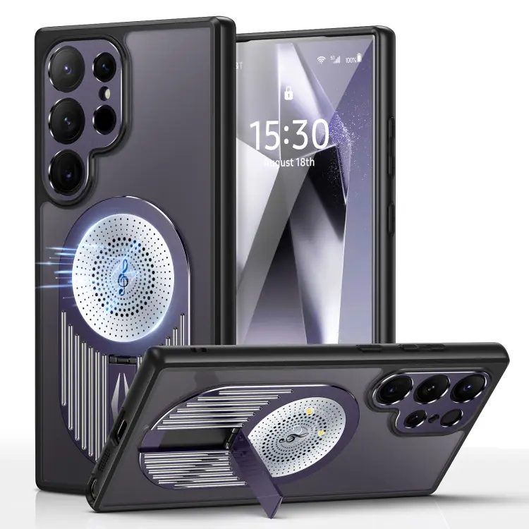 For Samsung Galaxy S24 Ultra 5G Heat Dissipation Aromatherapy MagSafe Holder Phone Case(Purple)