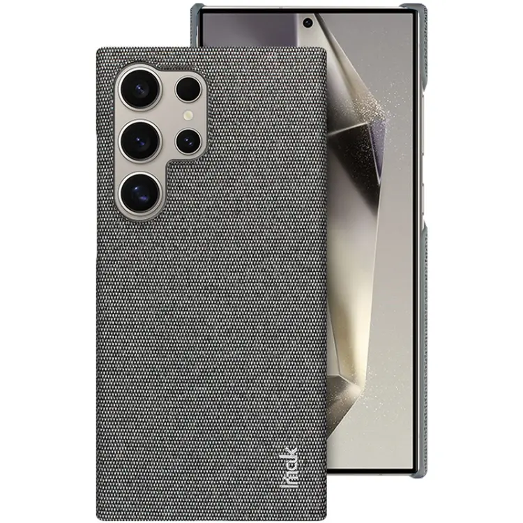 For Samsung Galaxy S24 Ultra 5G imak Ruiyi Series Cloth Texture PU + PC Phone Case(Dark Grey)