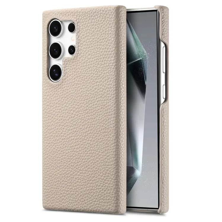 For Samsung Galaxy S24 Ultra 5G Litchi Oil Edge Leather Back Phone Case(Khaki)