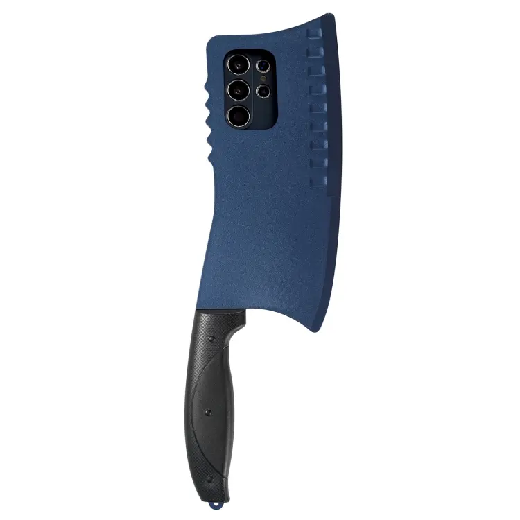 For Samsung Galaxy S24 Ultra 5G Simulated Kitchen Knife TPU + PC Phone Case(Blue)