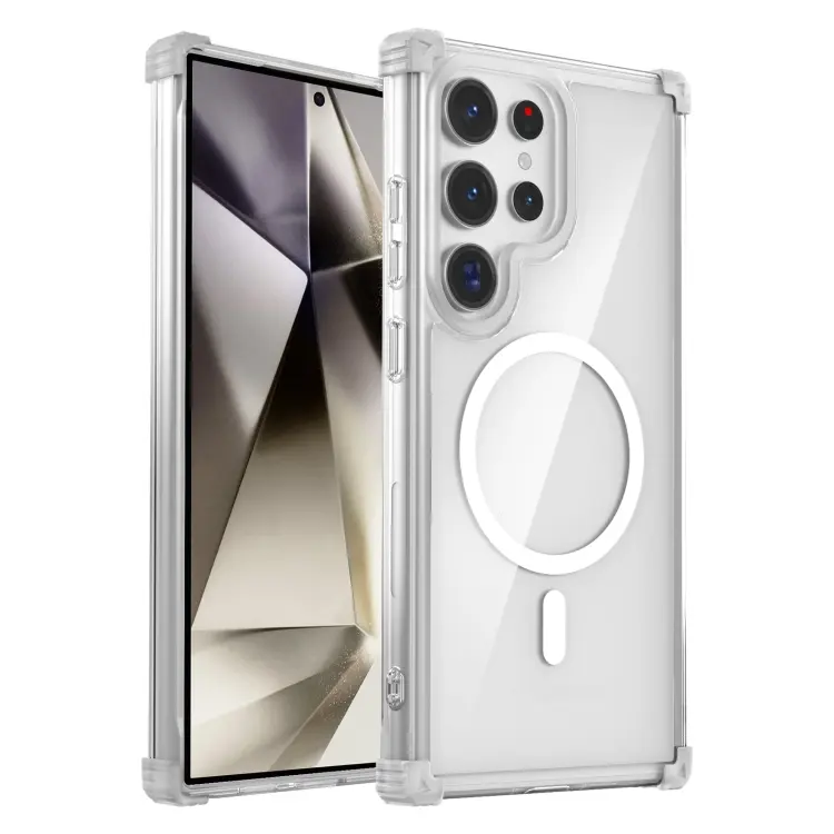 For Samsung Galaxy S24 Ultra 5G Transparent MagSafe Magnetic Phone Case(Transparent)