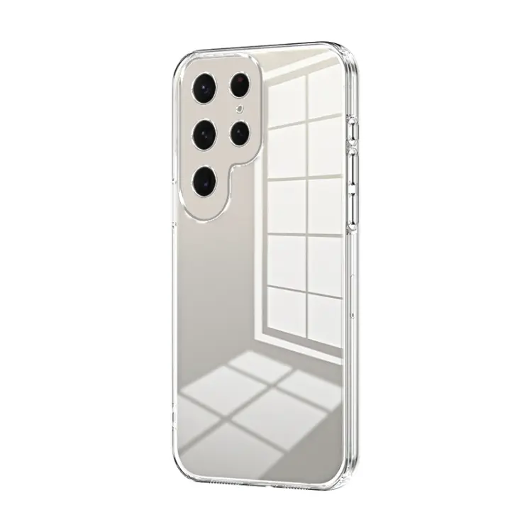 For Samsung Galaxy S24 Ultra 5G Transparent Plating Fine Hole Phone Case(Transparent)