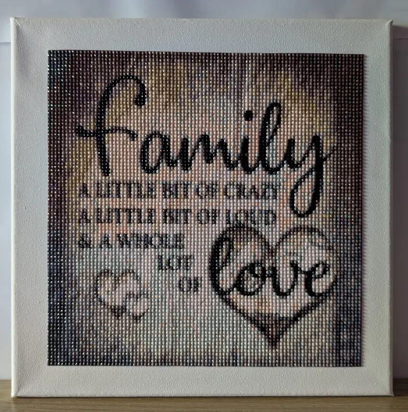 Frasi di Famiglia – Quadro su Tela Fatto a Mano