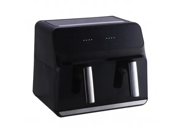 Friggitrice ad aria digitale 9 l con pannello divisorio timer e termostato regolabile