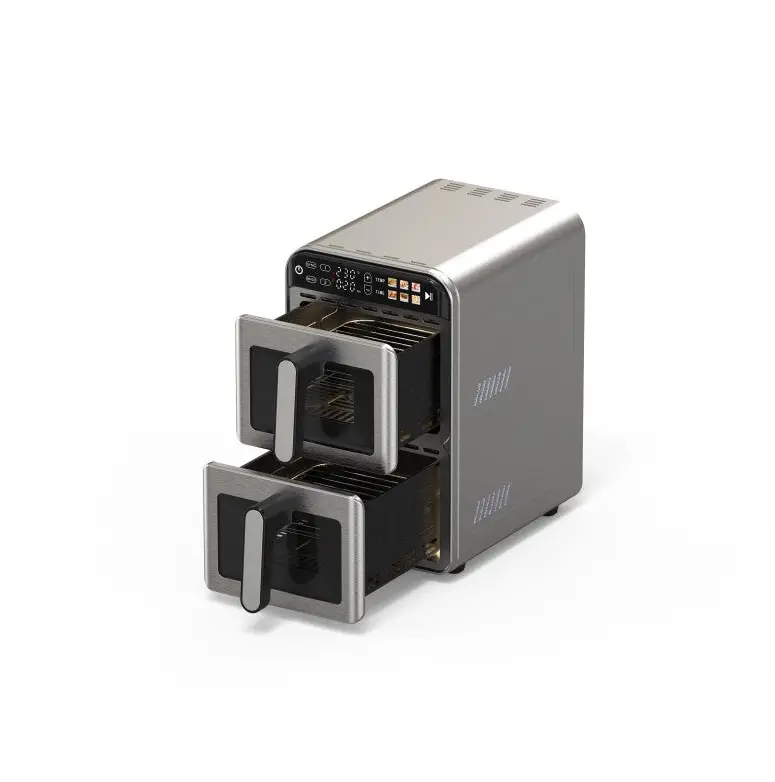 Friggitrice ad aria doppia 11 L – Brandani Techno – inox/PP – display digitale