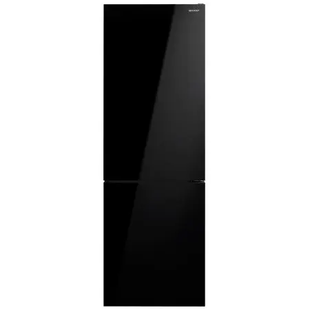 Frigorifero combinato Sharp SJNBA31IEBGD 331 lt No Frost con estetica glass nero classe D