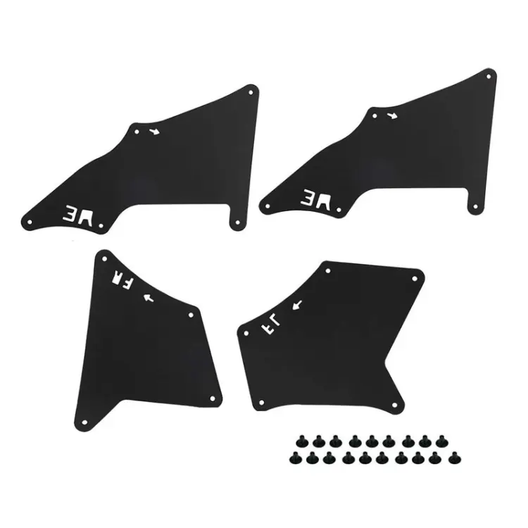 Front Wheel Fender Leather Lining for 03-17 Toyota Prado 2700 4000(Black)