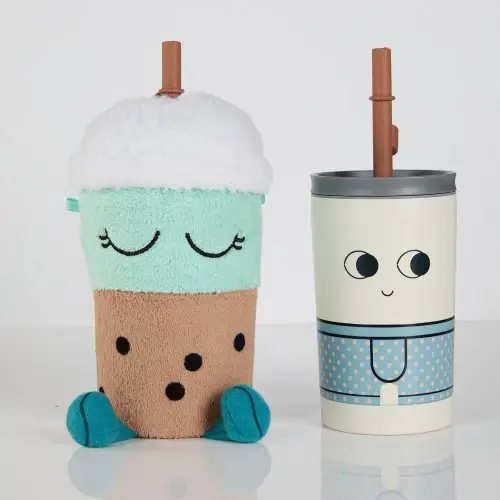 Fuzzie Beanie - Borraccia termica da 360 ml con rivestimento in peluche