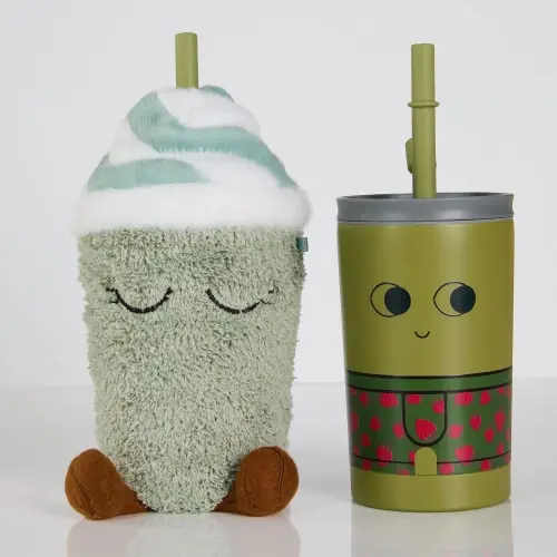 Fuzzie Mimi - Borraccia termica da 360 ml con rivestimento in peluche