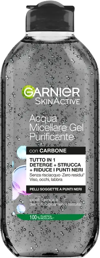 GARNIER ACQUA MICELLARE GEL PURIFICANTE CON CARBONE 400ML TUTTO IN 1