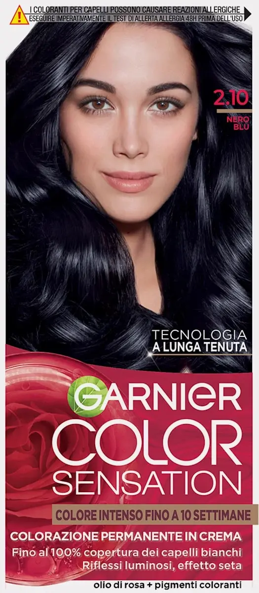 GARNIER COLOR SENSATION COLORAZIONE PERMANENTE IN CREMA 2.10 NERO BLU