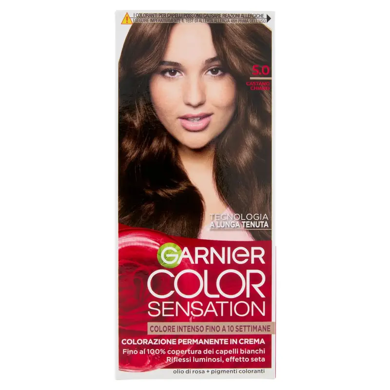 GARNIER COLOR SENSATION COLORAZIONE PERMANENTE IN CREMA 5.0 CASTANO CHIARO