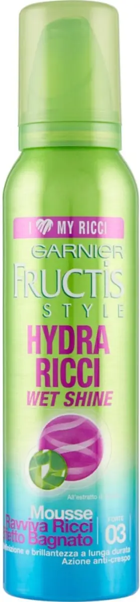GARNIER FRUCTIS MOUSSE 200ML HYDRA RICCI WET SHINE MOUSSE RAVVIVA RICCI EFFETTO BAGNATO 03 FORTE
