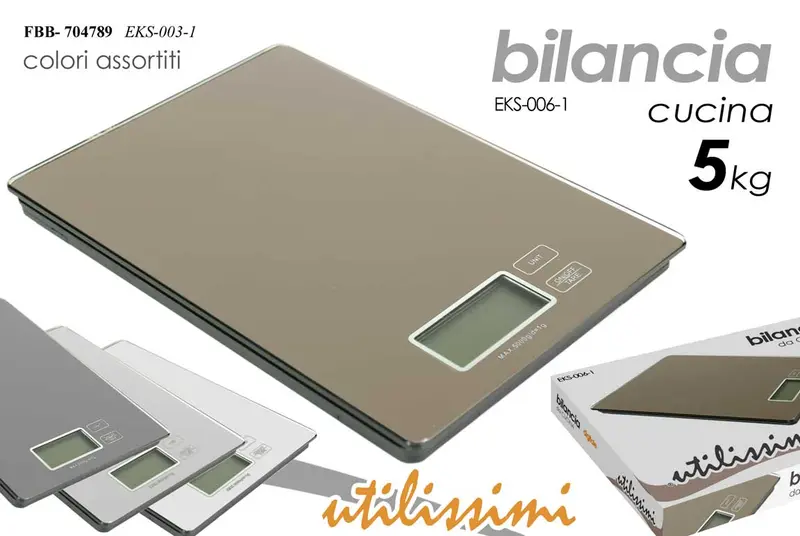 GICOS BILANCIA DA CUCINA DIGITALE 5KG COLORI ASSORTITI FBB-704789