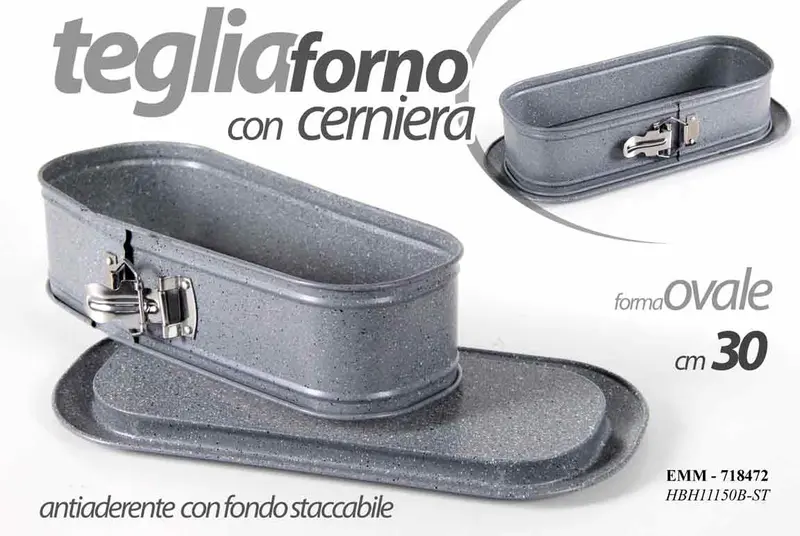 GICOS TEGLIA FORNO CON CERNIERA OVALE CM.30