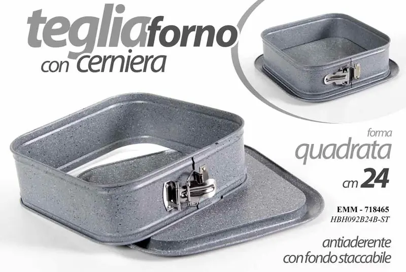 GICOS TEGLIA FORNO CON CERNIERA QUADRATA CM.24