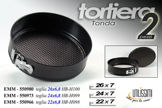 GICOS TORTIERA TONDA 2PZ CM.24X7 0,4MM