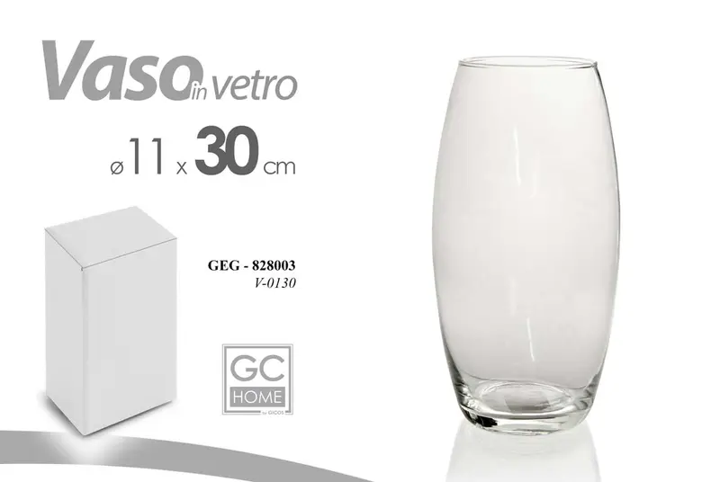 GICOS VASO IN VETRO CM.11X30 GEG-828003
