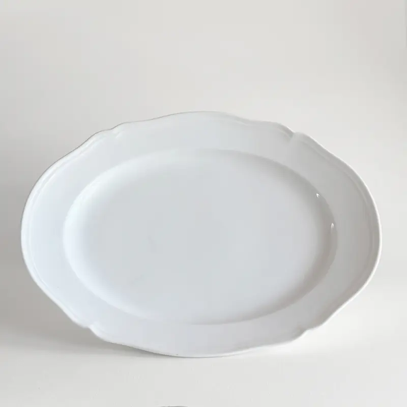 Ginori 1735 Antico Doccia Oval Flat Platter | White