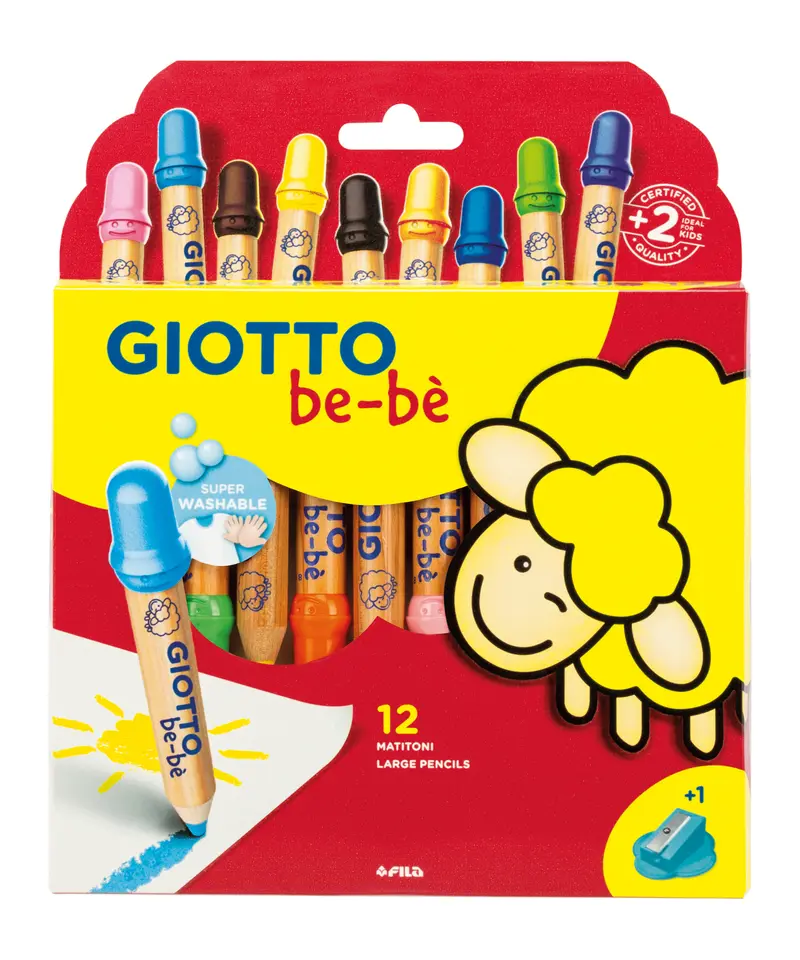 GIOTTO BE-BE' 12 MATITONI PER I PIU' PICCOLI + TEMPERINO