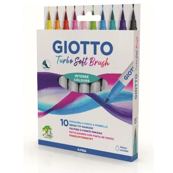 GIOTTO TURBO SOFT BRUSH 10 PENNARELLI PUNTA PENNELLO