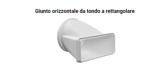 Giunto orizzontale da tondo a rettangolare per cappe BVGQT229