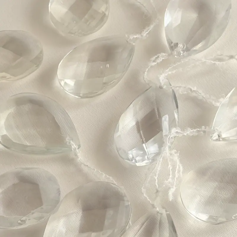 Glass Drop Christmas Ornaments | Set of 2